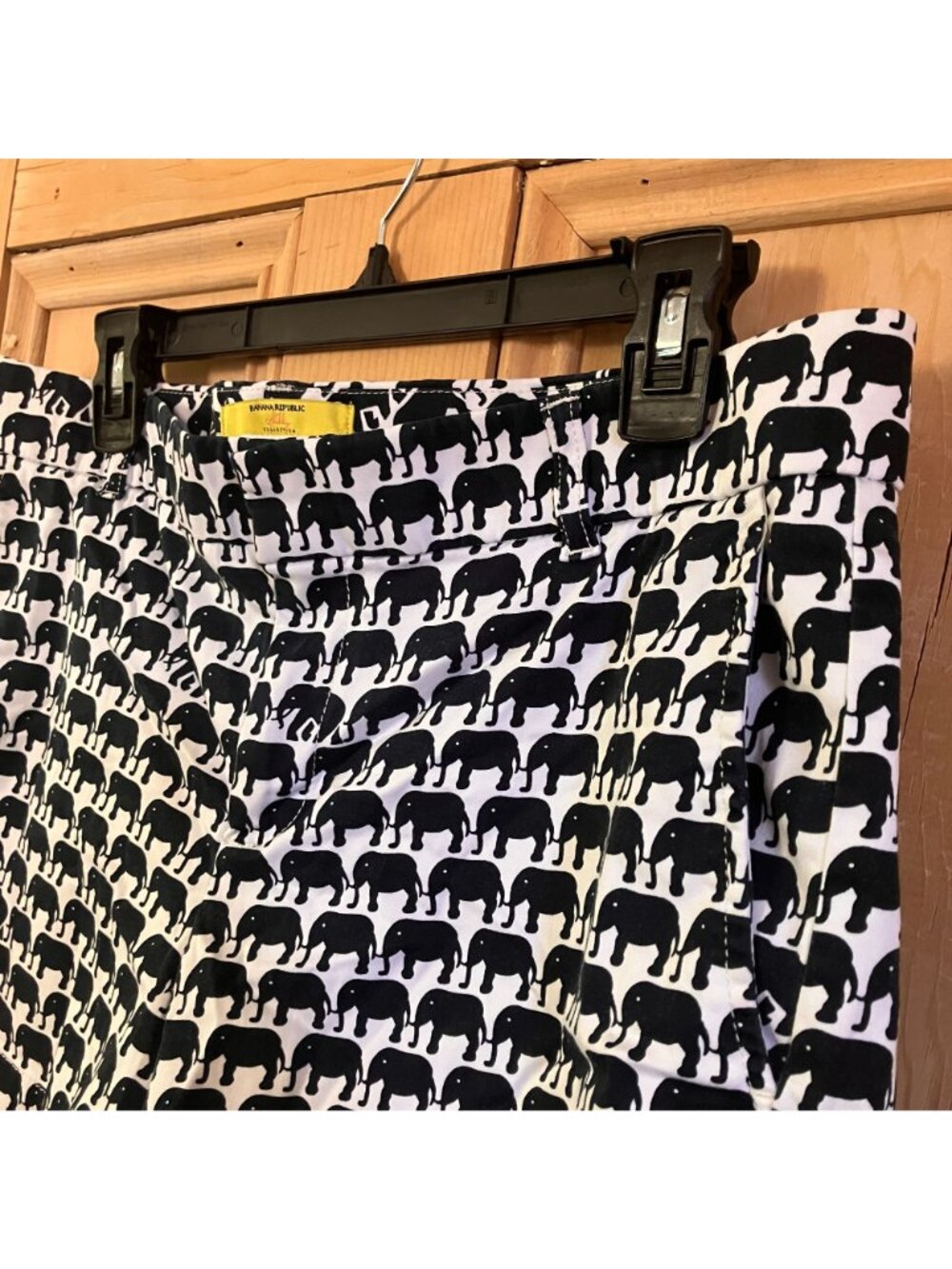 Banana Republic Womens Milly Collection Elephant Shorts Sz 10 White Black SP EXC - Picture 5 of 12